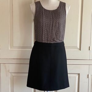 NWT LOFT sleeveless dress with pleated top
